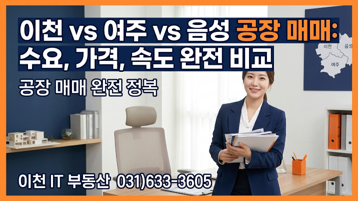  [2026년] 이천·여주·음성 공장 매도 전략 6가지 — 어디가 더 빨리 팔릴까?