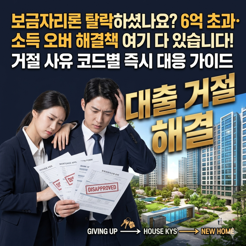 보금자리론 거절? 6억 이하 아파트 포기 전 '이것'부터 확인하세요! 소득 기준 초과 탈락 시 ....