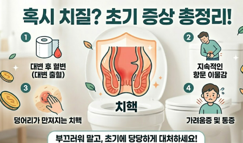 치질증세 초기증상 피 치핵 대변 출혈