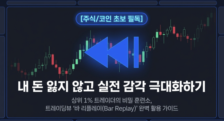  [주식/코인 초보 필독] 내 돈 잃지 않고 실전 연습하기! 트레이딩뷰 바 리플레이(Bar Replay) 완벽 활용 가이드