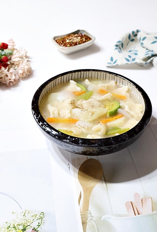 수제비 반죽 만들기 수제비 레시피
