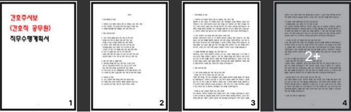  정부청사 간호주사보 직무수행계획서 예시｜실제 합격 서류 기반 작성자료