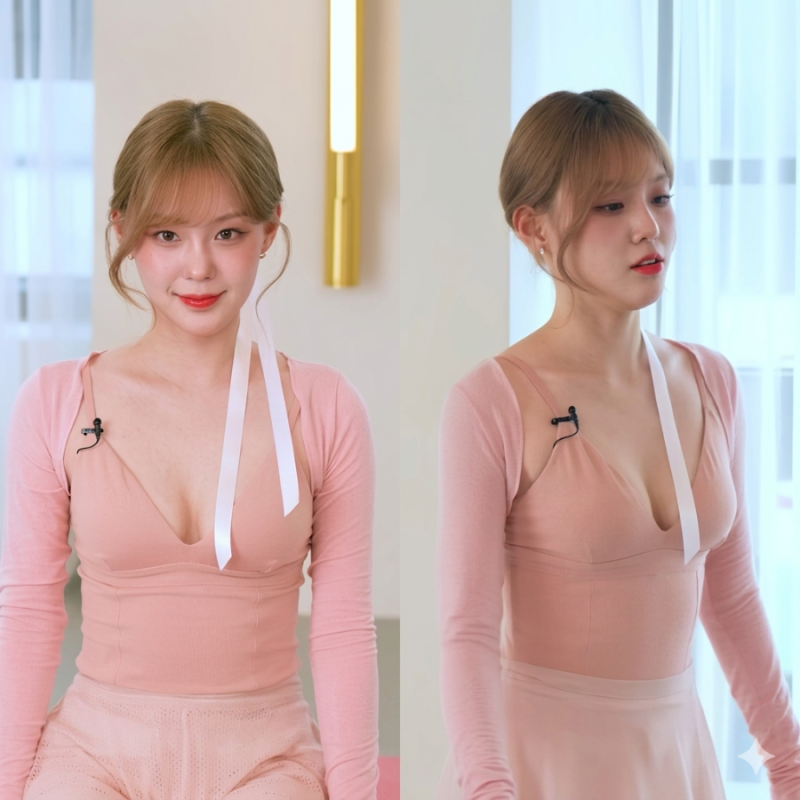 케플러 채현, 가슴라인 노출 발레복 논란 정면 돌파! "나의 핑크빛 로망, 예쁘게 봐주세요"