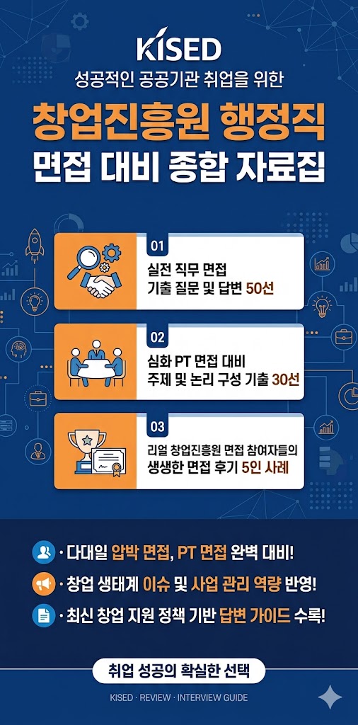  창업진흥원 면접후기 총정리｜실제 후기 5명,기출 질문답변 50선