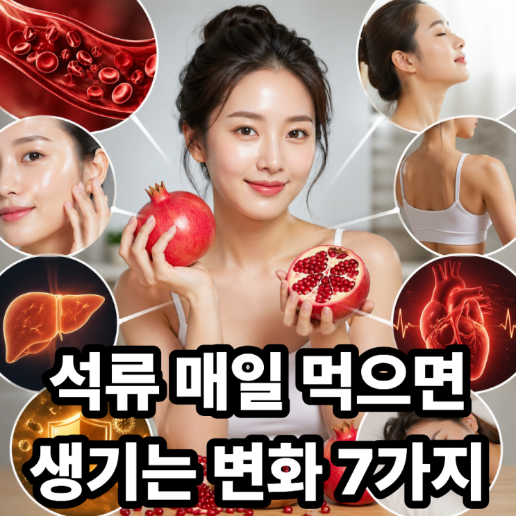  매일 석류 먹었더니 몸에 생긴 변화 7가지 (건강 효능 총정리)