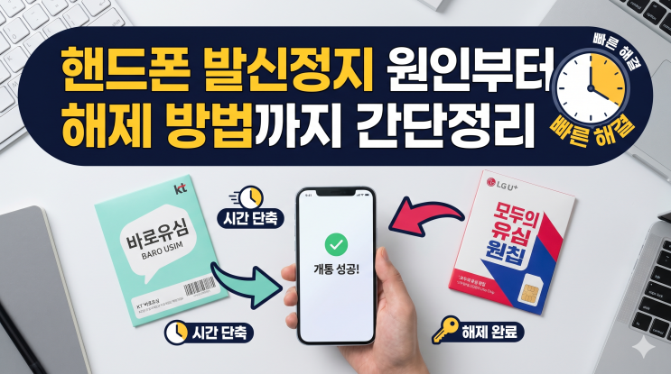  핸드폰 발신정지 원인부터 해결 방법까지 간단정리