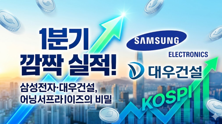 삼성전자와 대우건설이 만들어낸 1분기 깜짝 실적, 그 배경에는 무엇이 있었나?