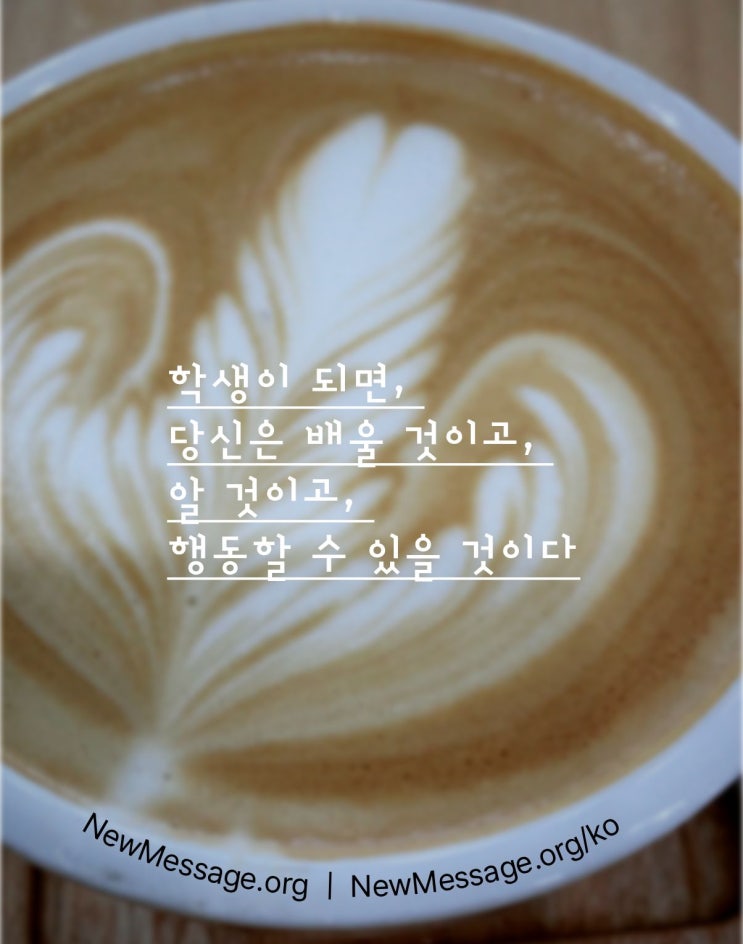  배우는 학생이 되라