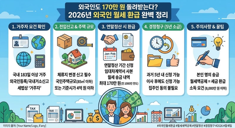 외국인 월세환급! 외국인과 공인중개사분들이 알고계시면 좋은 정보
