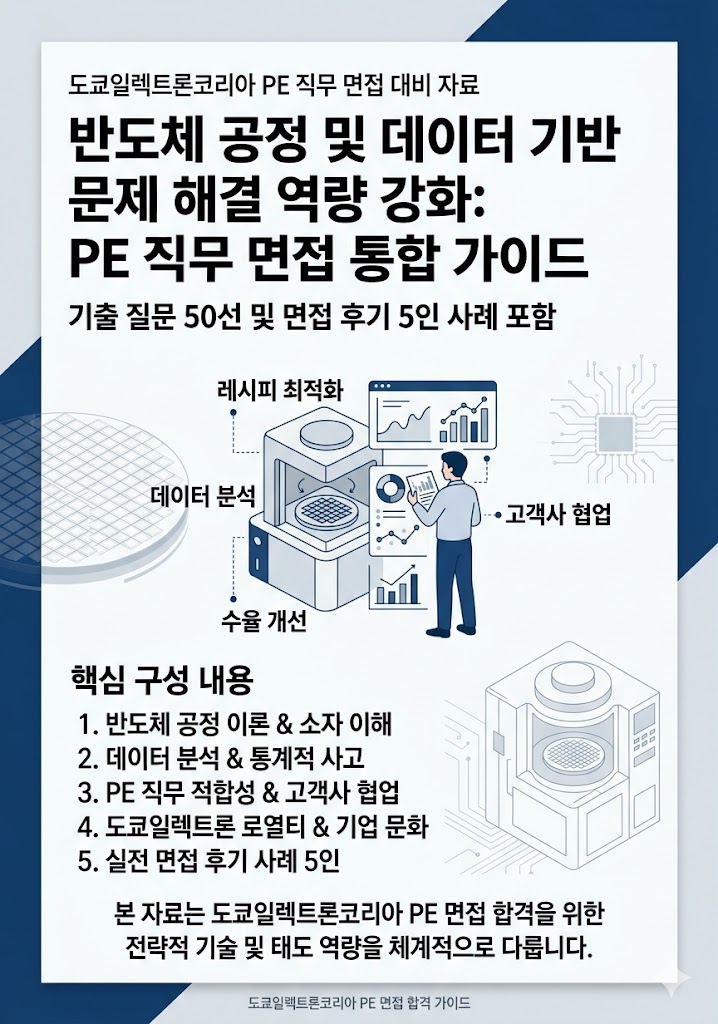  도쿄일렉트론코리아 PE 공정엔지니어 면접후기 총정리｜실제 후기 5명 ,기출 질문답변