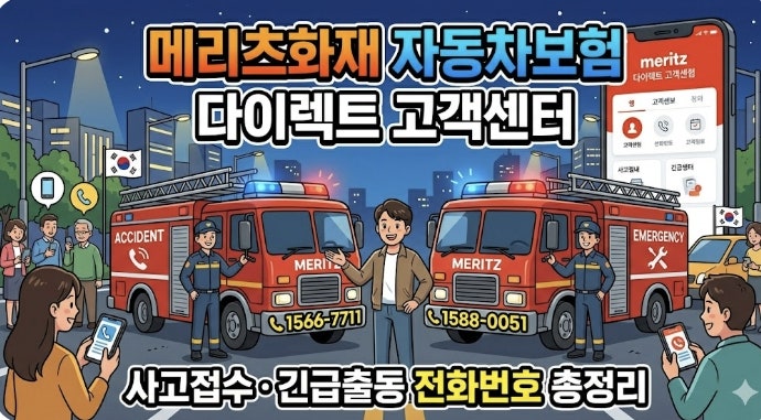메리츠화재 자동차보험 다이렉트 고객센터 총정리｜사고접수·긴급출동 전화번호 안내