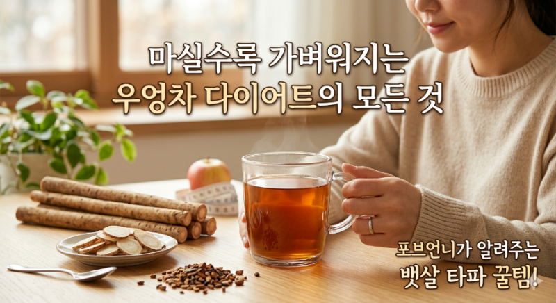 마실수록 뱃살이 쏙? ☕ 우엉차 다이어트의 모든 것! (에어프라이어로 완성 비법) 포브언니