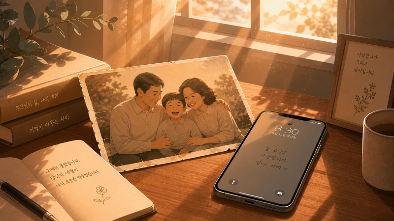듣다가 펑펑 운 김진호 '가족사진' 가사 해석, 나를 꽃피운 부모님의 시간