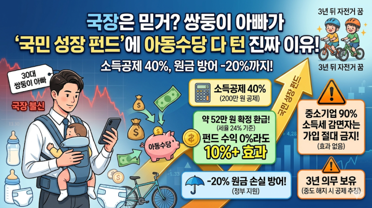  국민 성장 펀드, 국장 불신러가 쌍둥이 아동수당 털어 넣은 현실 이유
