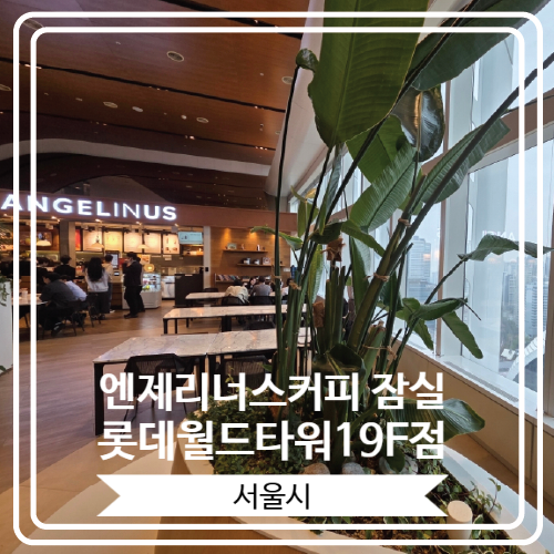  [엔제리너스커피 잠실롯데월드타워19F점] 멋진 전망을 감상할 수 있는 롯데월드타워 카페