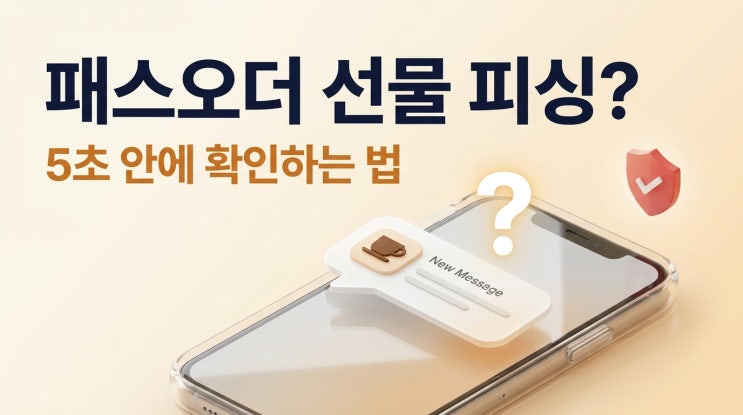  패스오더 선물 피싱일까? 진짜인지 5초 안에 확인하는 법 (2026)