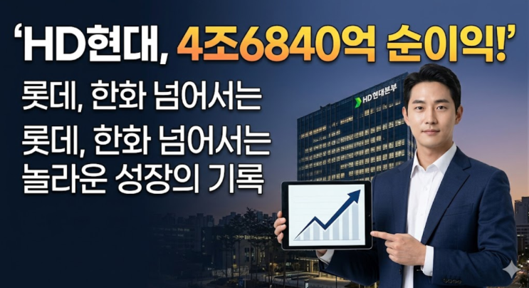  HD현대, 4조6840억 순이익! 롯데, 한화 넘어서는 놀라운 성장의 기록