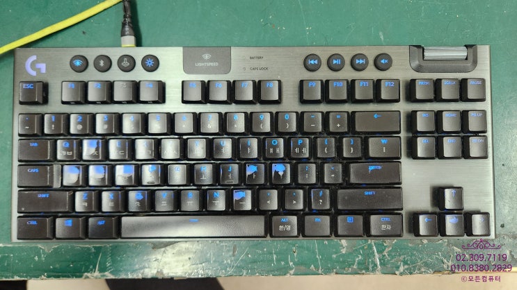  로지텍 G913 TKL 키보드 쉬프트키 입력 불량 수리 (스위치 접점 문제 해결)