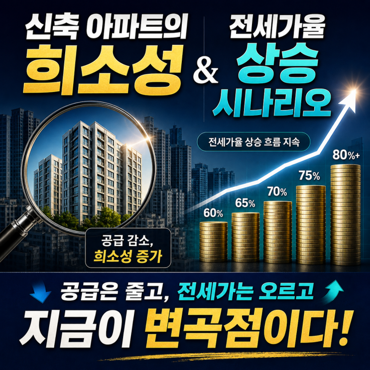  [2029년 서울 아파트 공급 절벽] 아파트 청약 특공 당첨자가 분석한 신축 희소성과 전세가율 상승 시나리오