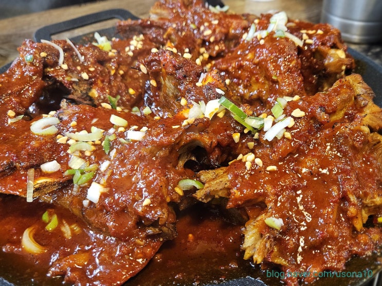  [수원 영통구] 대경감자탕뼈구이 _ 살이 스르르, 양념은 매콤 - 둘이 먹고도 배부른 뼈구이 소자 보통맛