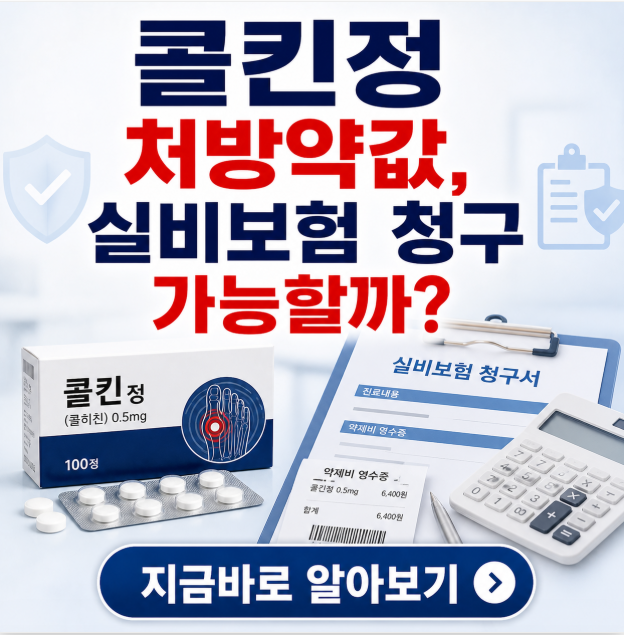 "콜킨정 처방 약값, 실비 보험 청구 가능할까? (2026 최신 가이드)"