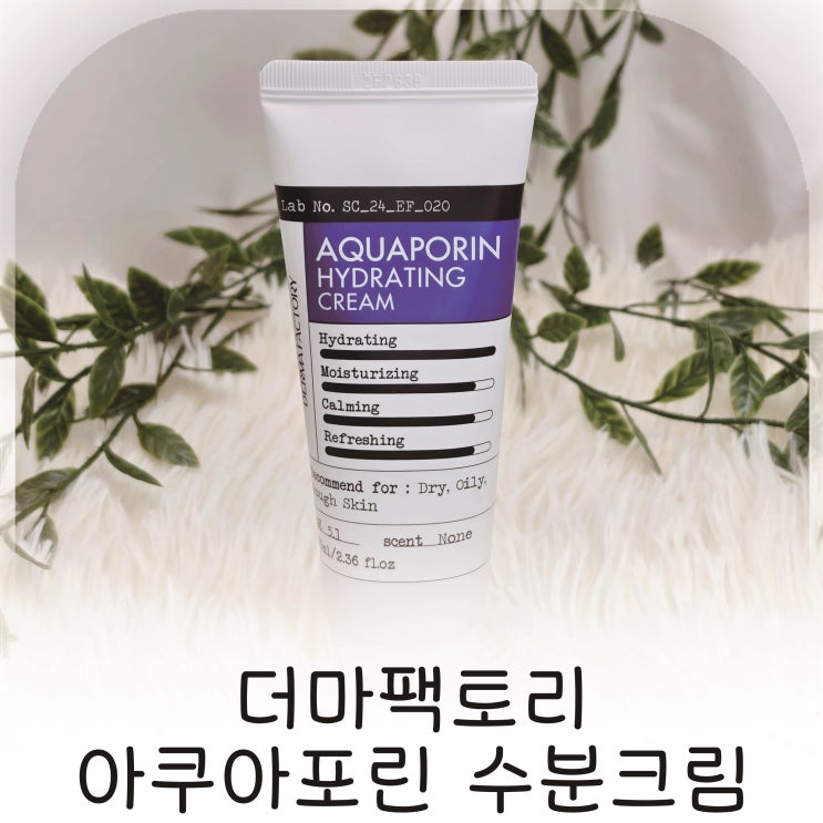  더마팩토리 아쿠아포린 수분크림 화잘먹 수분크림추천