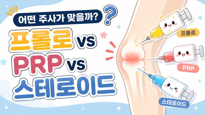 열세번째날, 프롤로 vs 스테로이드 vs PRP… 무슨 주사를 맞아야 할까?