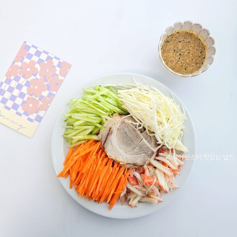 냉채족발 만들기 톡 쏘는 겨자냉채소스 냉채무침 레시피