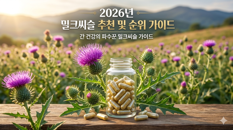 2026 밀크씨슬 추천 순위! 실리마린 함량 직접 비교한 선택 기준