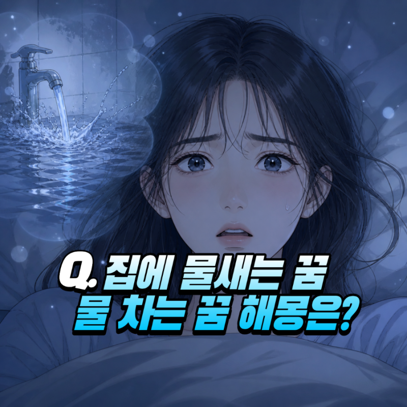 집에 물 새는 꿈 물 차는 꿈 걱정되는 꿈인데 의미가 달라요