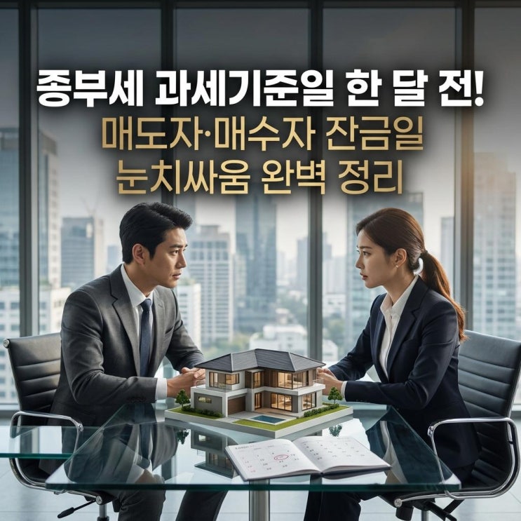  종부세 과세기준일 한 달 전! 매도자·매수자 잔금일 눈치싸움 완벽 정리
