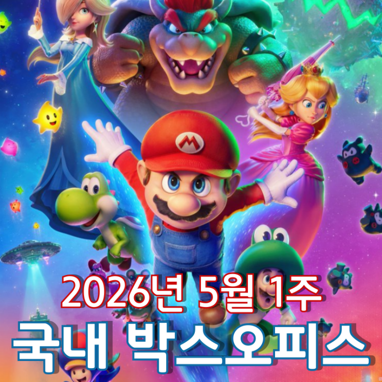  [2026년 5월 1주 국내 박스오피스] '슈퍼 마리오 형제'와 '프라다를 입은 악마' 속편 영화 두 편의 흥행 대결