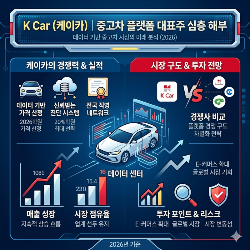 케이카(K Car) 분석 정리 (2026년 기준) | 중고차 플랫폼 심층 해부