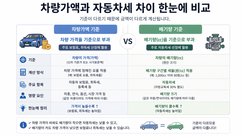 자동차세 계산 방법 총정리 (차량가액 vs 세금 차이 쉽게 이해) ㅣ르노 김포 조과장이 알려드....