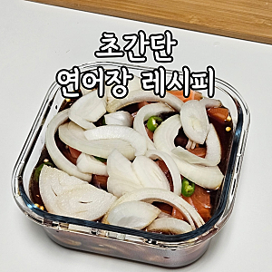초간단 연어장 레시피 쯔유없이 간장으로