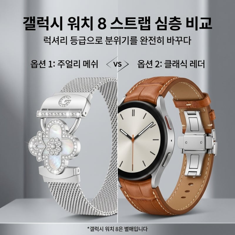 갤럭시워치8 분위기 180도 바꾸는 명품급 스트랩 2종 전격 비교