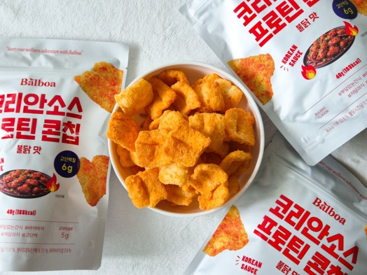 올리브영 다이어트 간식 발보아 저당 간식 스낵 프로틴콘칩 불닭