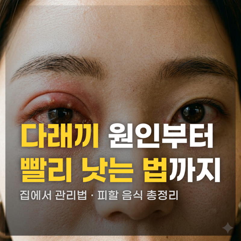 눈 다래끼 원인부터 빨리 낫는법까지! 집에서 관리법 피할 음식 총정리