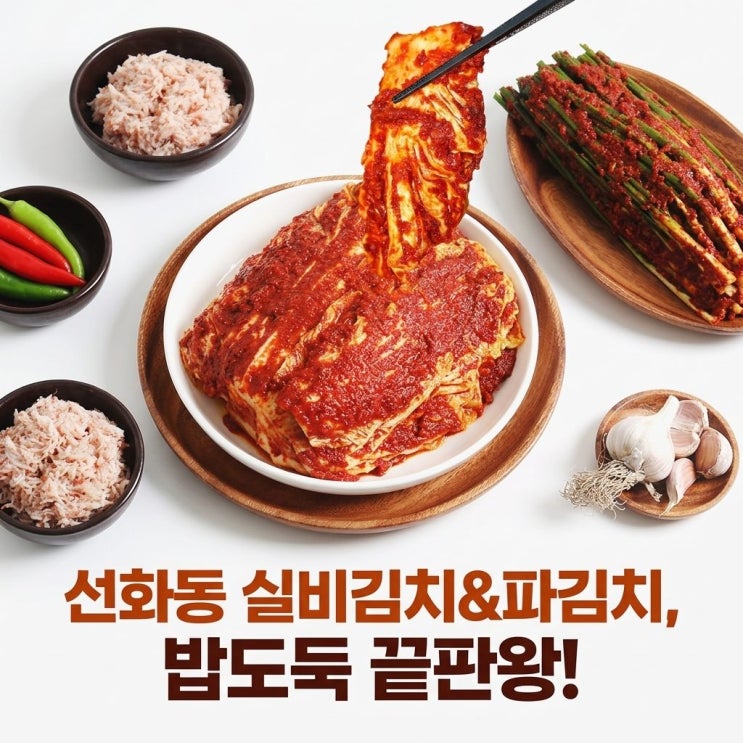  맛있게 매운 대전 선화동 실비 김치 1.3kg+파김치 1kg 먹어본 후기