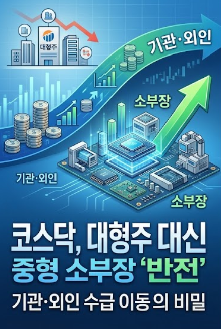  코스닥 대형주 꺾였지만, 반도체 소부장 중형주에 기관·외인이 베팅하는 반전