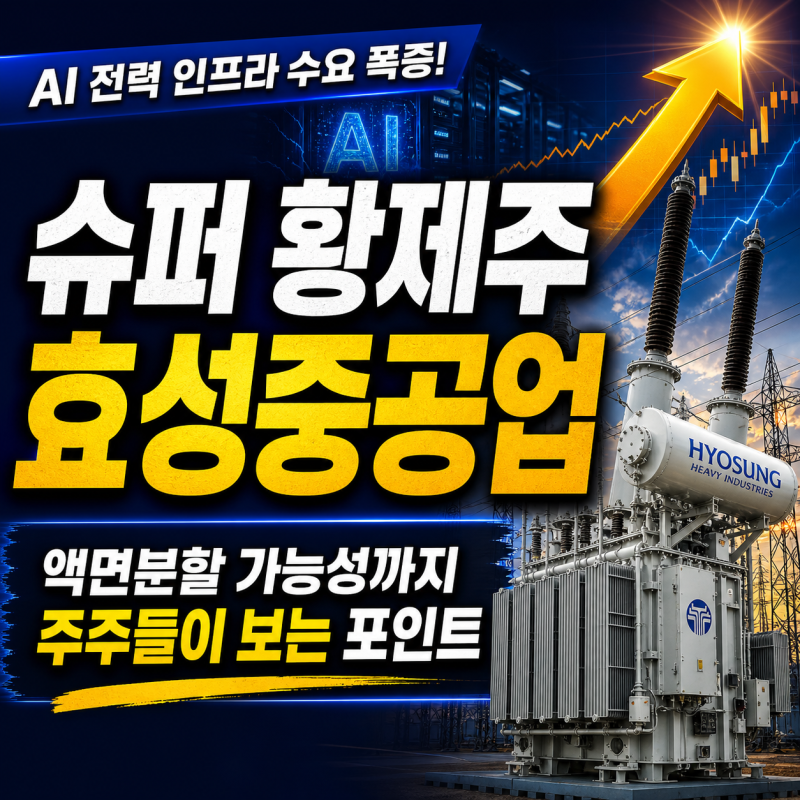 슈퍼 황제주 효성중공업, 액면분할 가능성까지 주주들이 보는 포인트