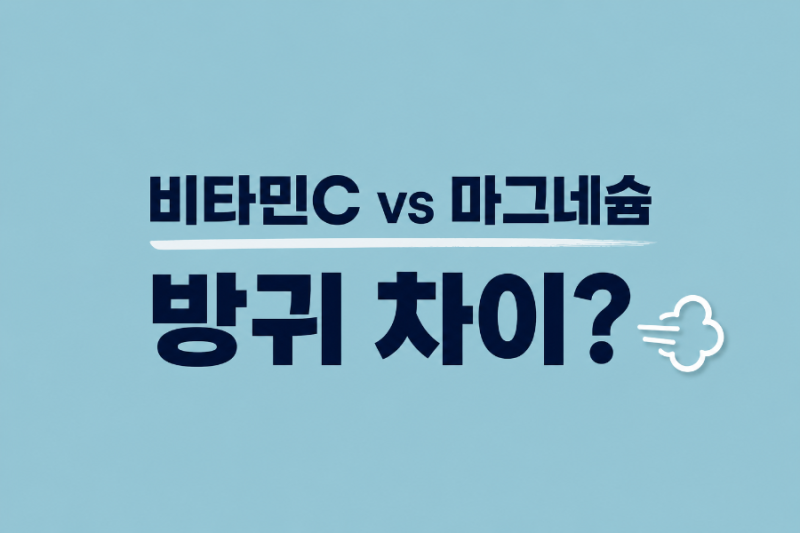 비타민C vs 마그네슘 방귀 차이? 직접 먹어보니 달랐습니다