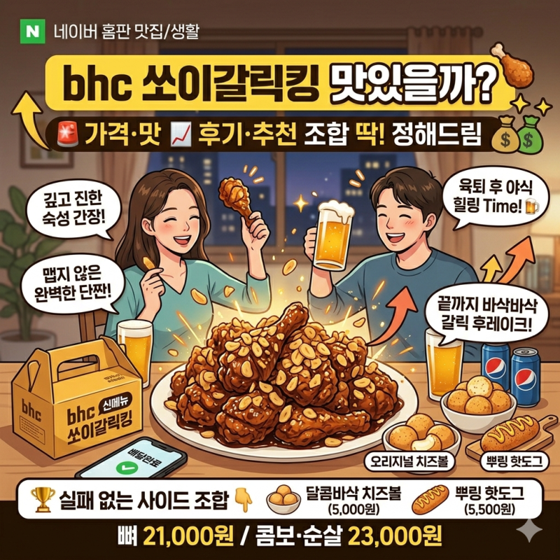 bhc 쏘이갈릭킹 맛있을까? 가격·맛 후기·추천 조합 정리