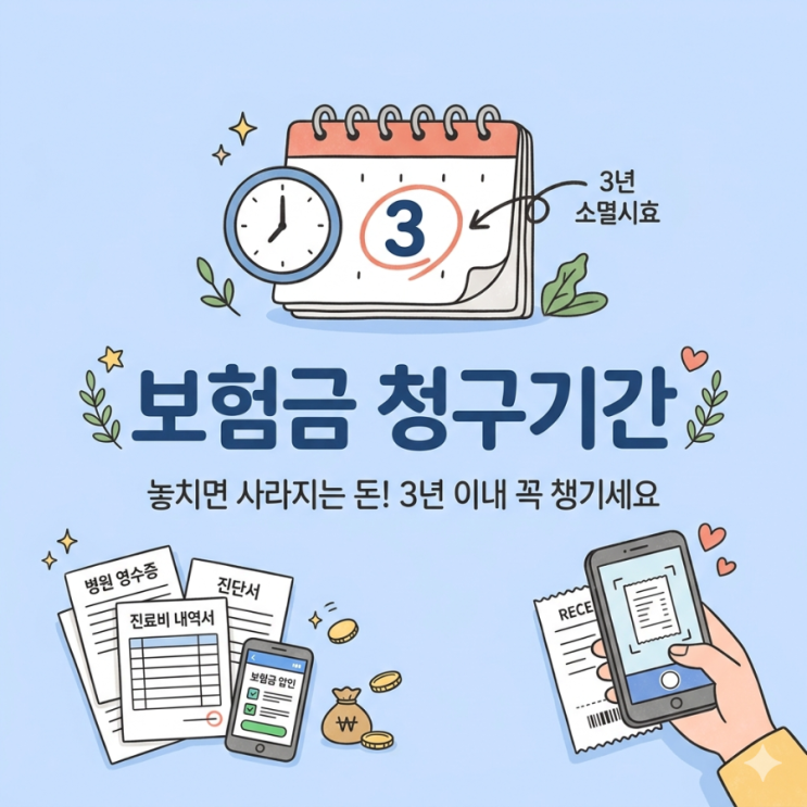  보험금 청구기간 3년, 놓치면 못 받는 소멸시효 총정리