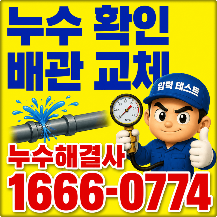 누수 확인 및 배관 교체 압력 테스트로 완벽한 누수 공사