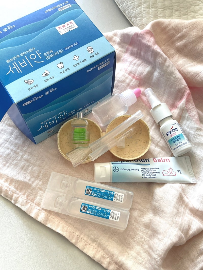 신생아 코막힘 콧물 코감기 비염 해결법, 오트리빈베이비&코끼리뻥코 다써본 후기