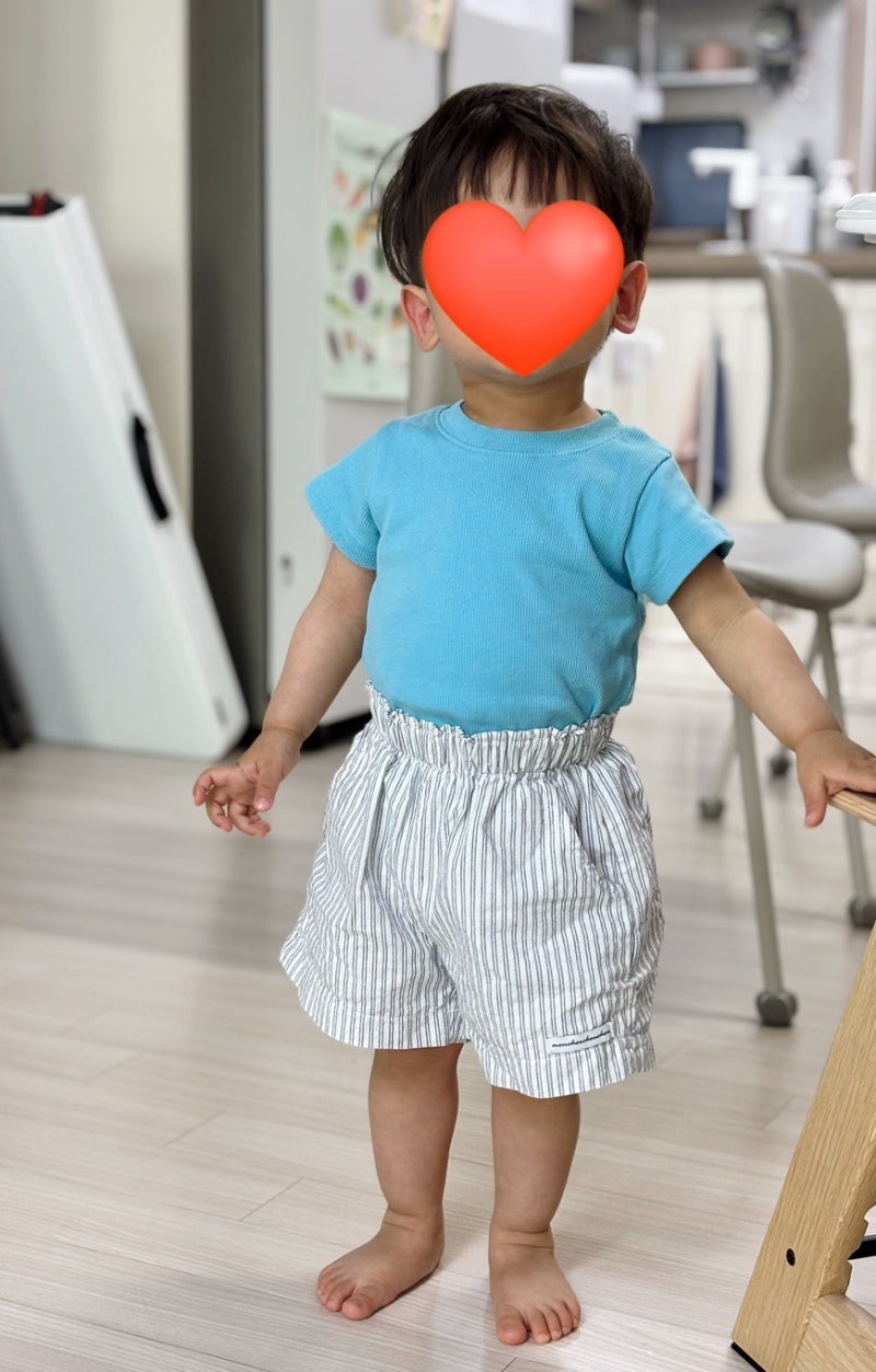 남대문 아동복 코디ㅣ파이 미미골지반팔 몽셀슈슈반바지 21개월 남아 착샷