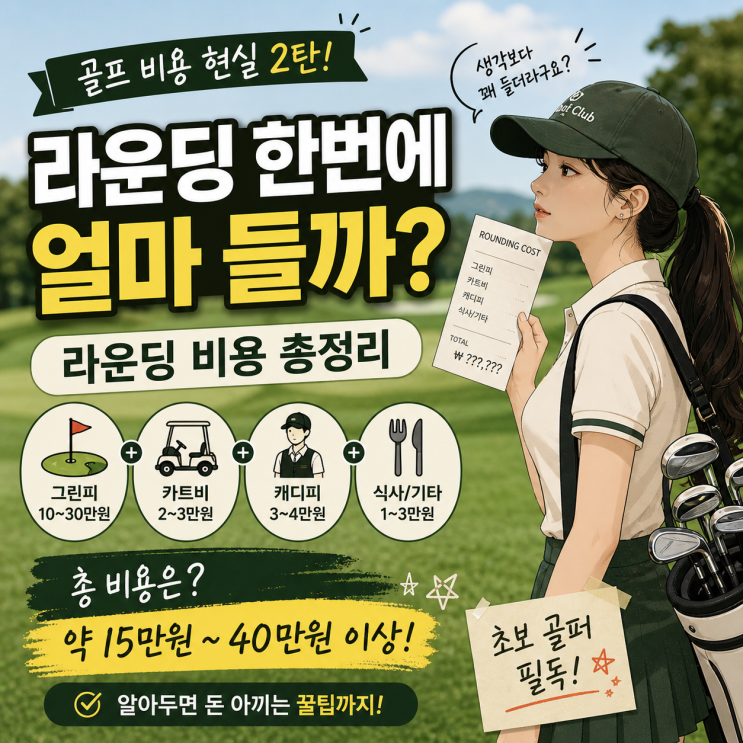  2.골프 비용 ｜라운딩 한번에 드는 비용 총정리 (초보 필독)