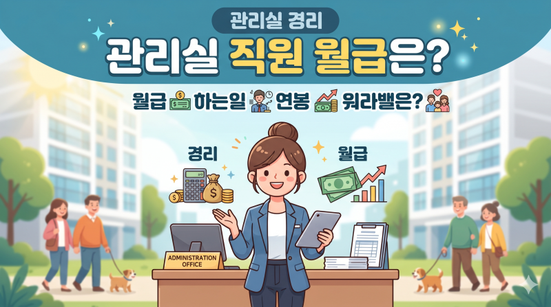 아파트 관리실 경리 월급 하는 일 연봉 워라밸은?