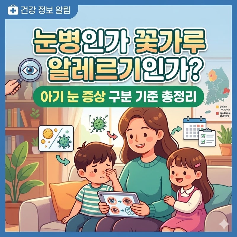눈병인가 꽃가루 알레르기인가? 아기 눈 증상 구분 기준 총정리